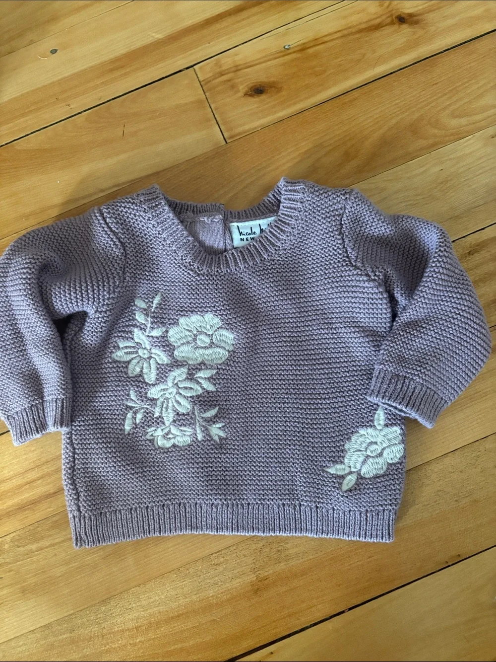 Nicole Milker Lilac Knit Baby Sweater Set - Size 0 to 3 months - Never Worn